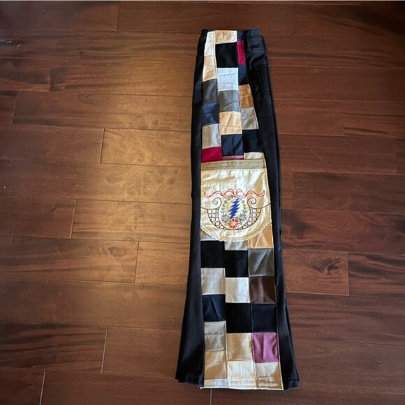 Corduroy patchwork flares bell bottoms grateful stealie dead shakedown ❤️⚡️💙 - Picture 2 of 13